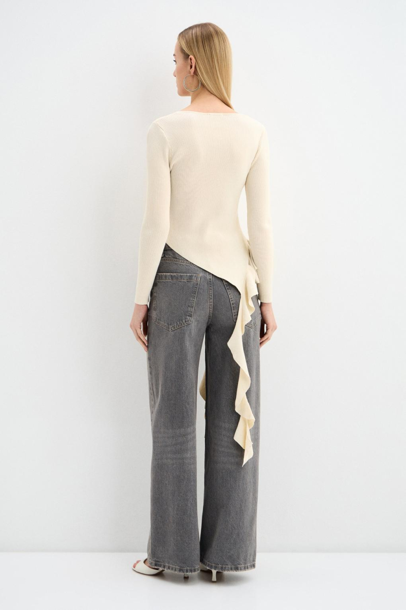 Джемпер асимметричный ENEVOO, цвет: белый,  купить онлайн