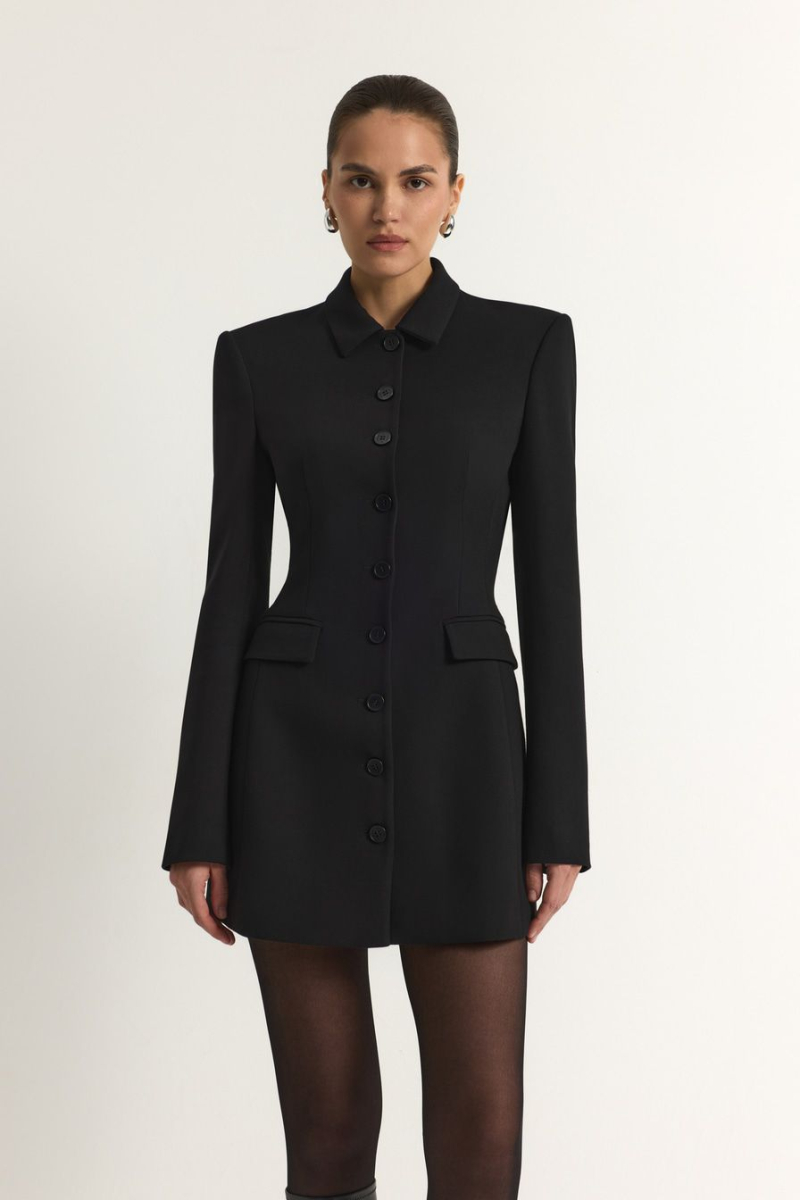 Платье-жакет из смесовой вискозы TOPTOP, цвет: Черный, TT.010.18009.900 купить онлайн