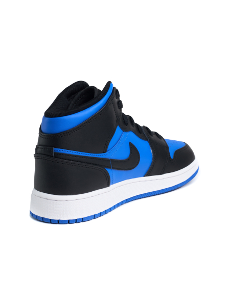 Кроссовки подростковые Jordan 1 Mid "Black Royal Blue" GS NKDADDYS SNEAKERS, цвет: синий DQ8423-042 купить онлайн