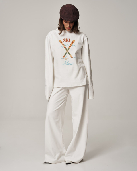 Лонгслив SKI MILK YONS, цвет: молочный,  купить онлайн