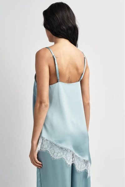 Топ с кружевом Erist store, цвет: бирюзовый, НФ-00003475 купить онлайн