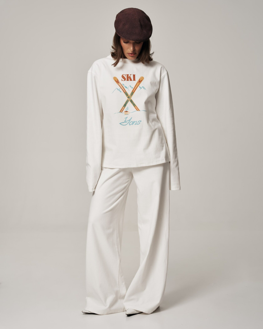 Лонгслив SKI MILK YONS, цвет: молочный,  купить онлайн