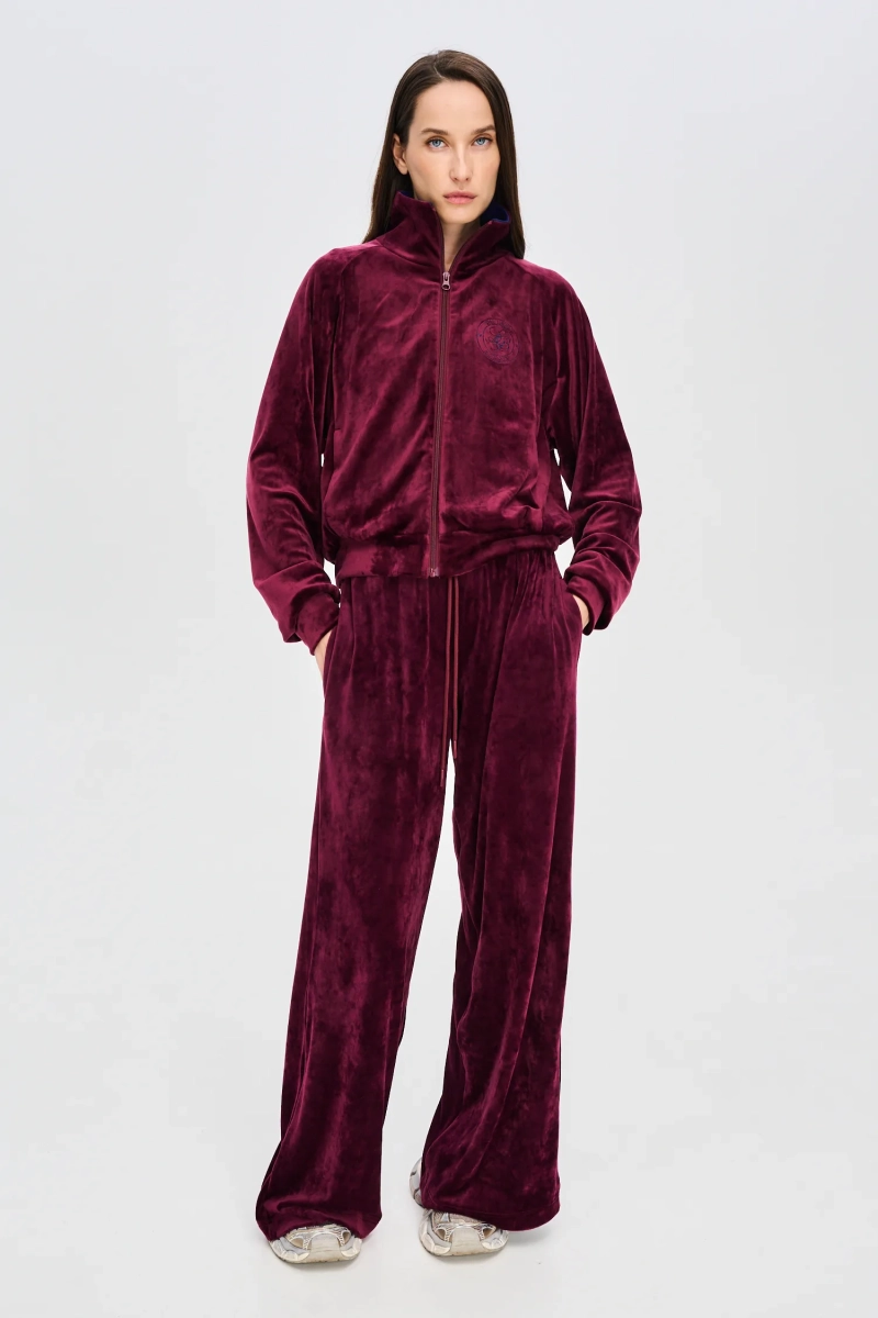 Свитшот из велюра F/W 24/25 Label .B, цвет: burgundy, Tp.02.3.3021BRG купить онлайн