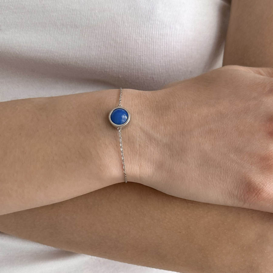 Браслет Океан с голубым агатом The Reason, цвет: серебро, брс голага купить онлайн