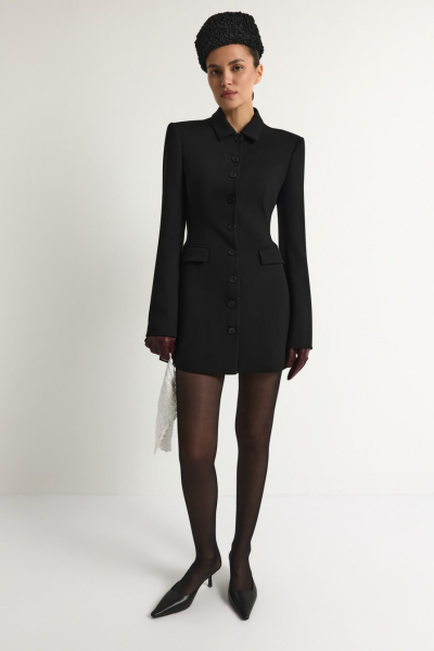 Платье-жакет из смесовой вискозы TOPTOP, цвет: Черный, TT.010.18009.900 купить онлайн