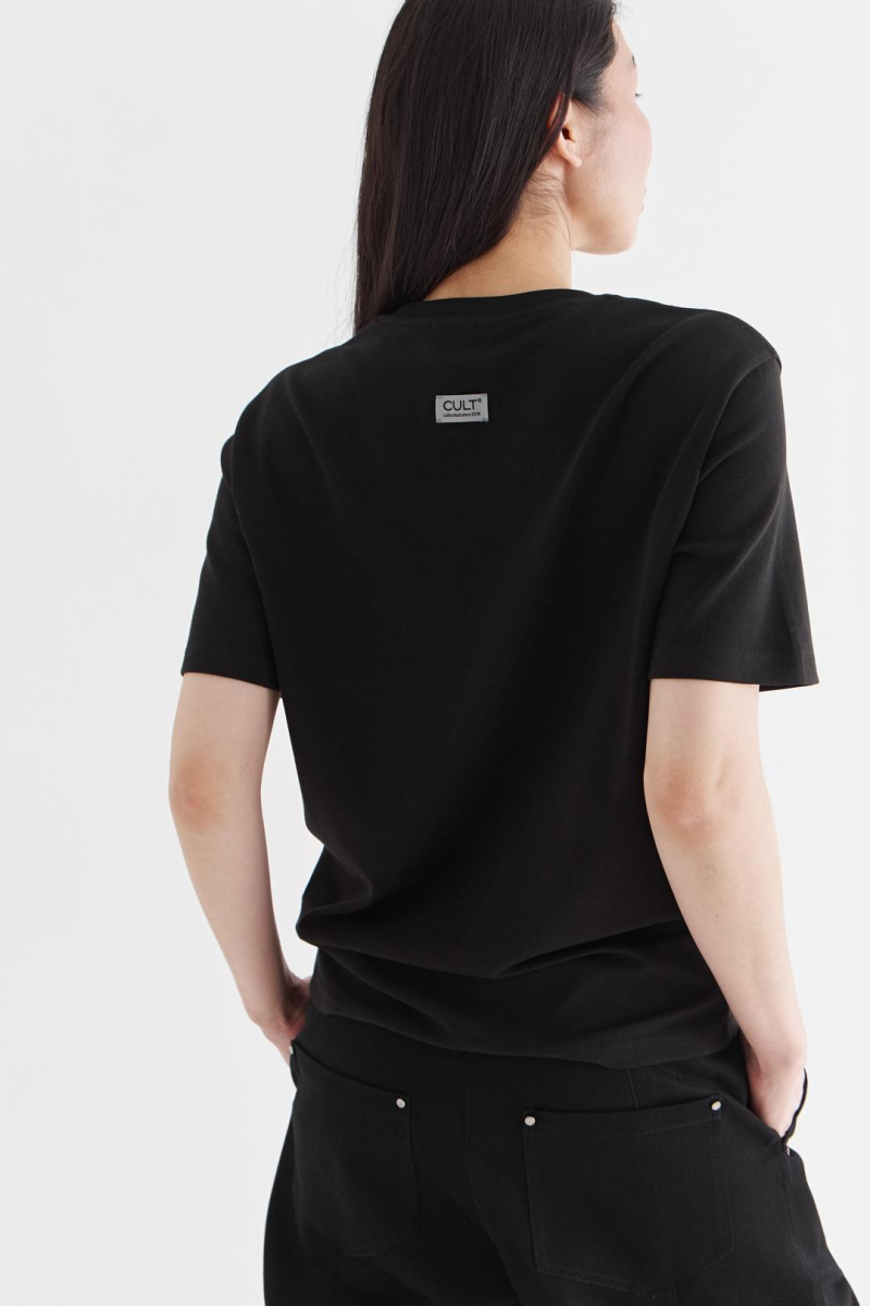 Футболка без принта CULTBASE, цвет: Черный,  купить онлайн