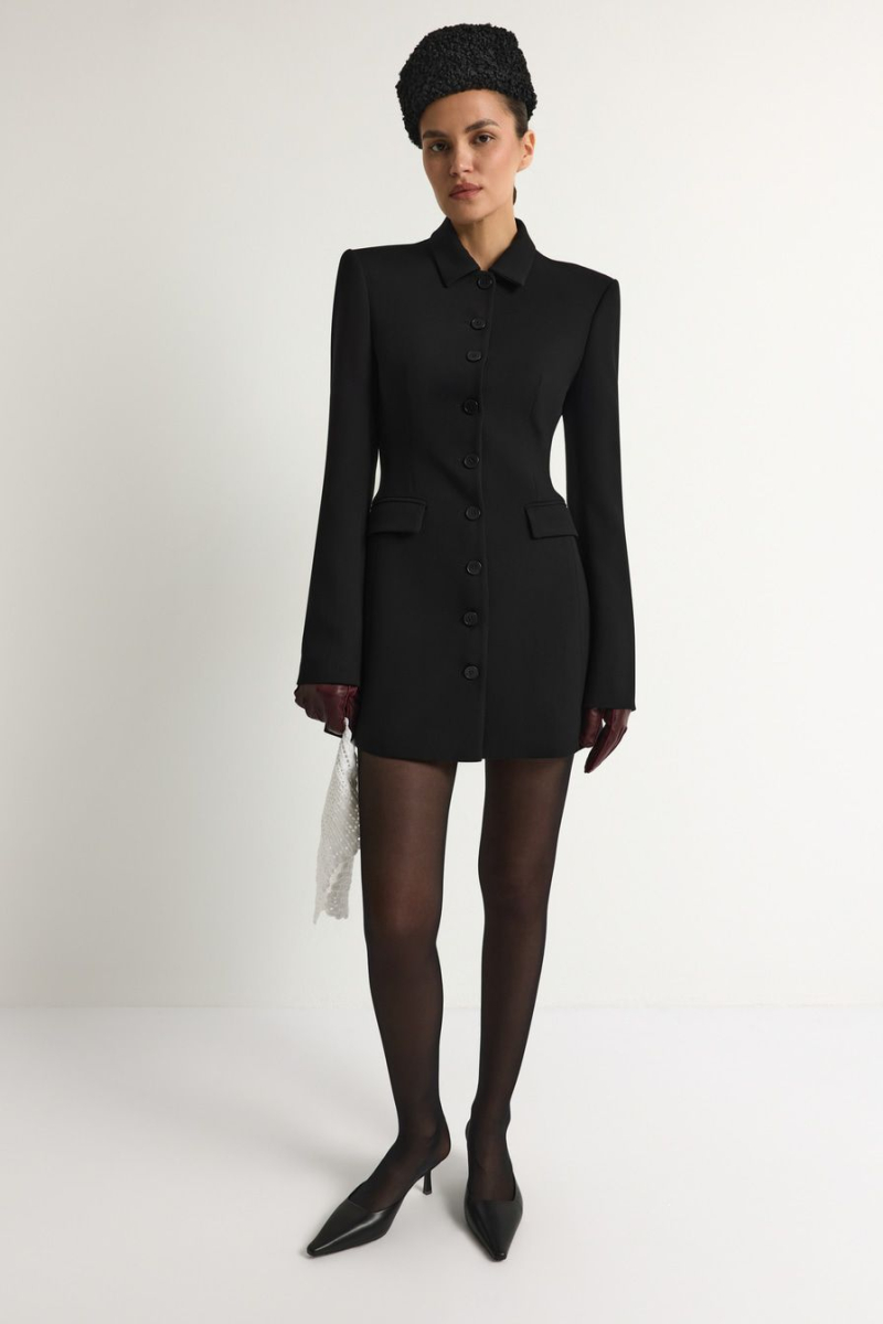 Платье-жакет из смесовой вискозы TOPTOP, цвет: Черный, TT.010.18009.900 купить онлайн