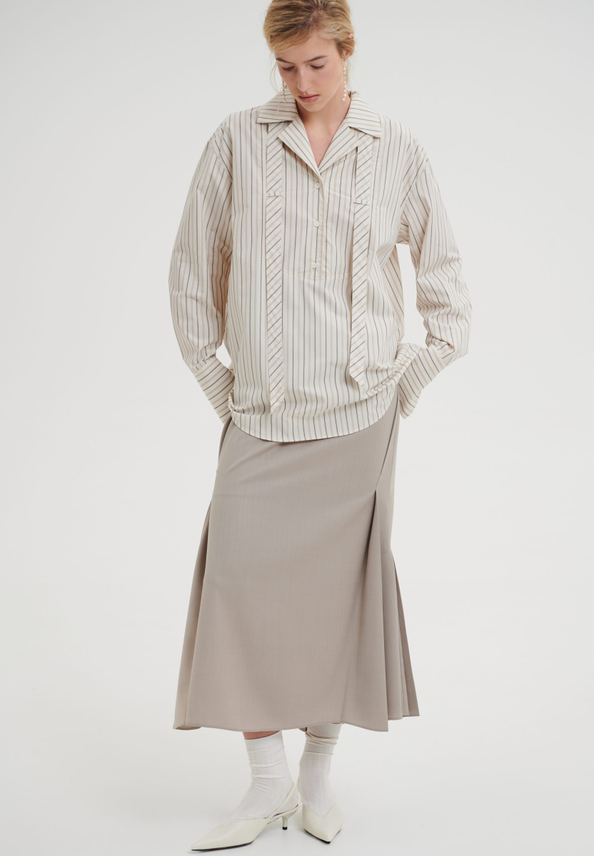 Рубашка в полоску CHUBA, цвет: бежевый, НФ-00000994 купить онлайн
