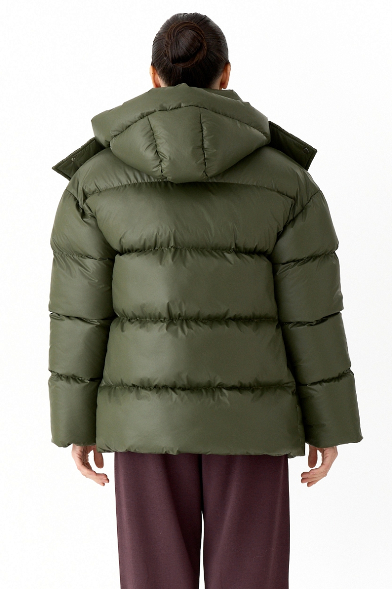 Пуховик с эффектом Puff Ricoco, цвет: оливковый, 7013/2 купить онлайн