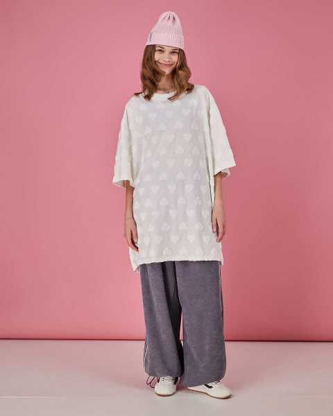 Футболка махровые сердечки TABOO, цвет: молочный, THheart купить онлайн