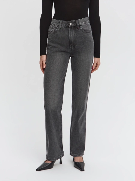 Джинсы прямые ANNA PEKUN, цвет: серый,  купить онлайн