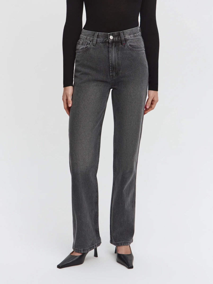 Джинсы прямые ANNA PEKUN, цвет: серый,  купить онлайн