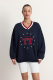 Свитшот из 100% хлопка TOPTOP, цвет: синий, TT.053.17779.621 купить онлайн
