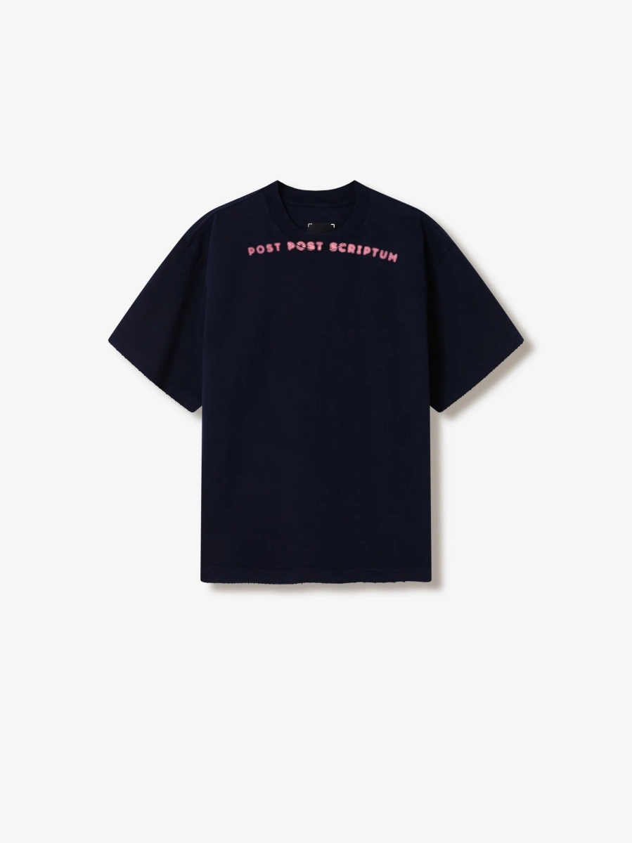 Футболка оверсайз с принтом POST POST SCRIPTUM, цвет: синий, 1146.11.00.BLU купить онлайн