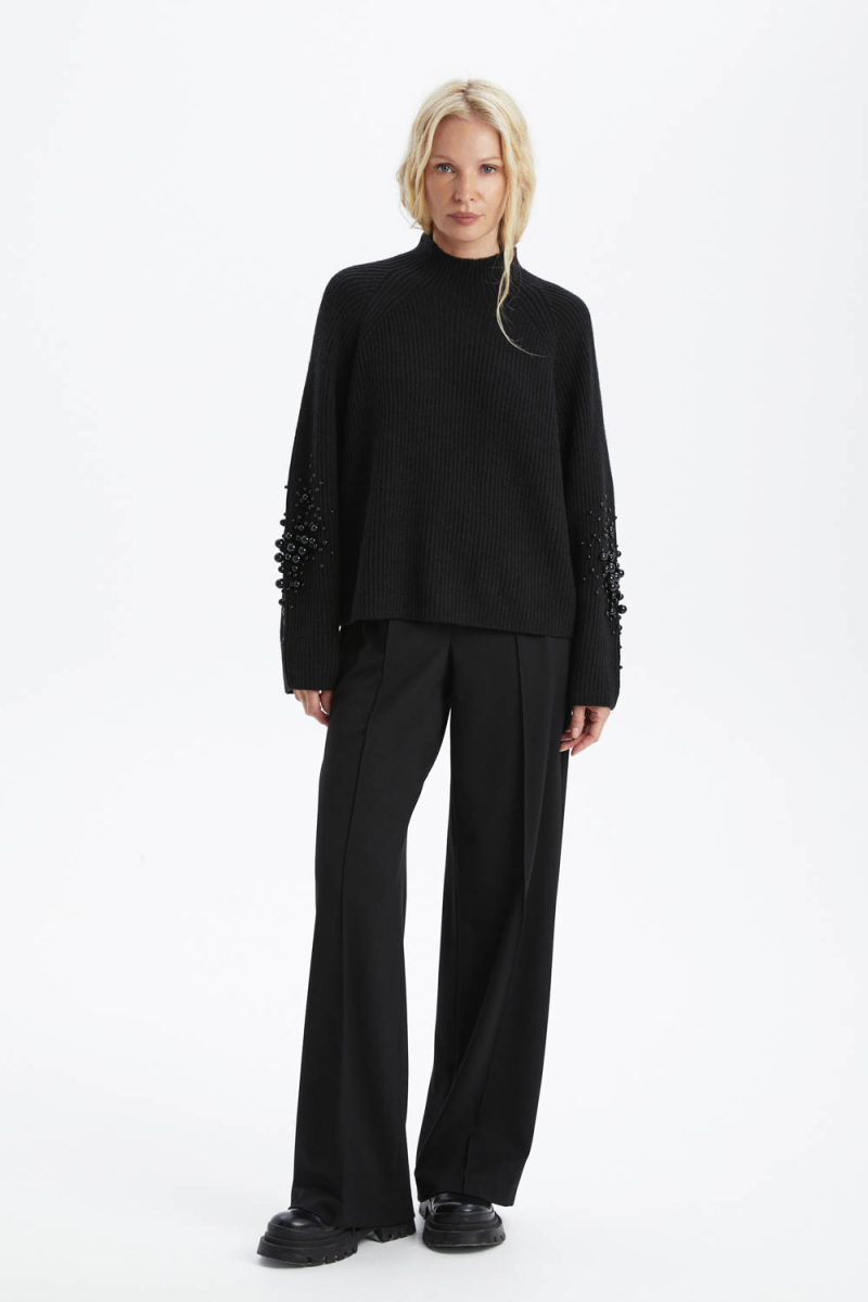 Свитер объемный с бусинами на рукавах M.REASON, цвет: Черный, 12.11170.463.001 W26 купить онлайн