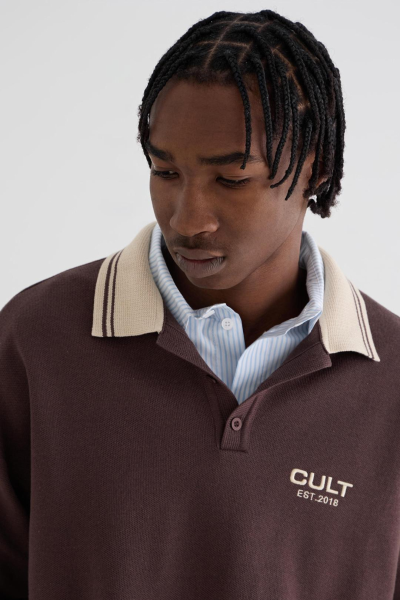 Поло Base CULT, цвет: коричневый,  купить онлайн