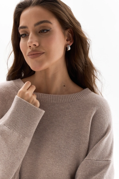 Свитер из шерсти и кашемира Ricoco, цвет: бежевый меланж, 5004/3 купить онлайн