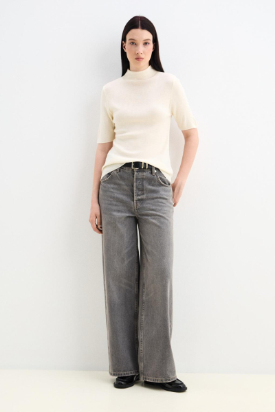 Свитер с короткими рукавами ENEVOO, цвет: белый, 02594 купить онлайн