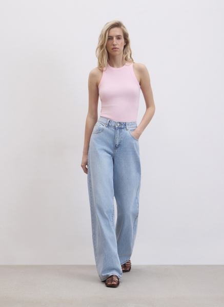 Майка в рубчик ALL WE NEED, цвет: розовый, 2604W2509-23 купить онлайн