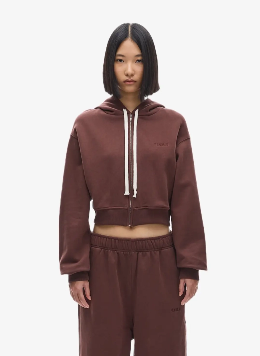 Худи zip crop UNIFORM FABLE, цвет: BROWN, HDZPCRP-FBL-FRM-RDSHBRWN со скидкой купить онлайн