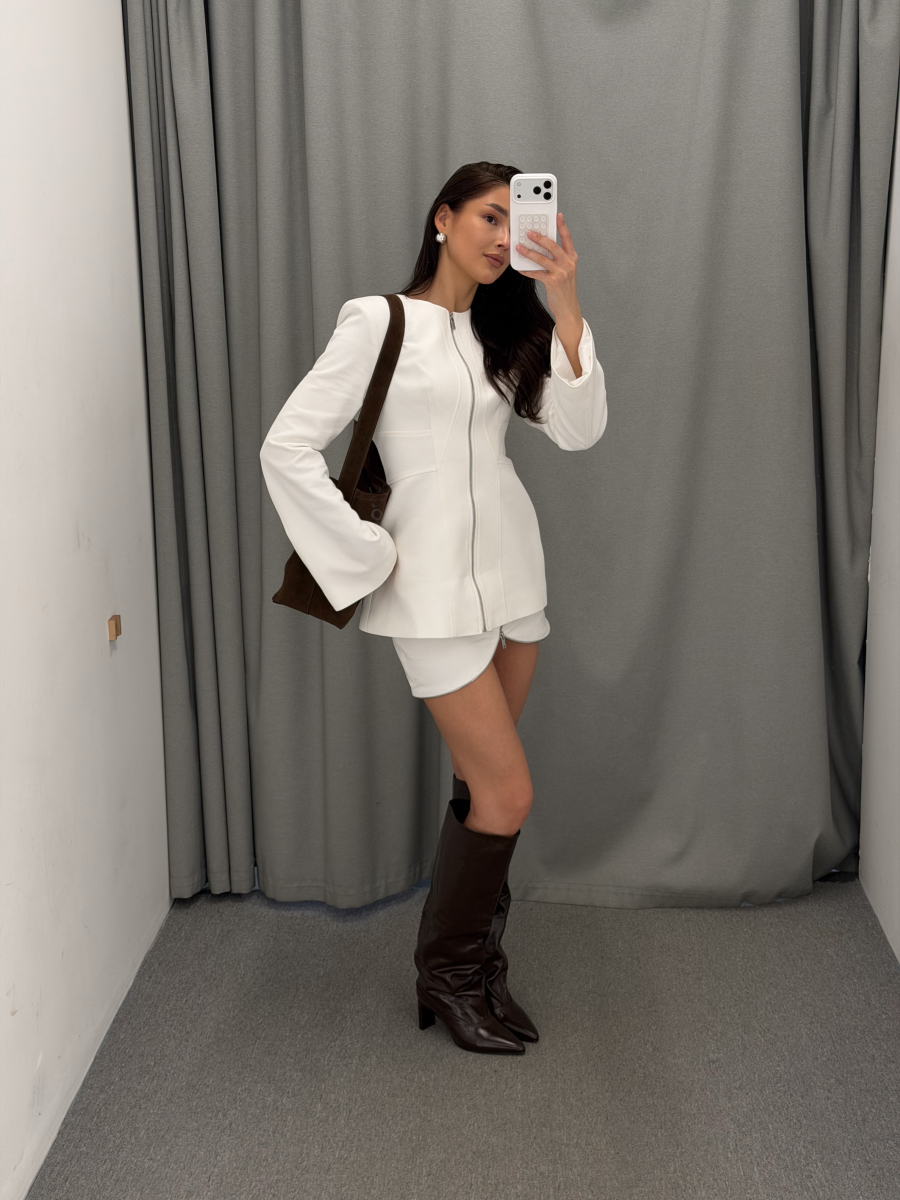 Жакет "Силуэт" Label .B, цвет: белый,  купить онлайн