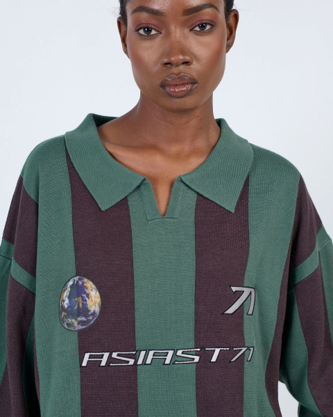 Поло KNIT JUVENTUS STRIPES GREEN ASIA ST 71, цвет: зеленый, Ast71.knit-polo-juventus-green купить онлайн