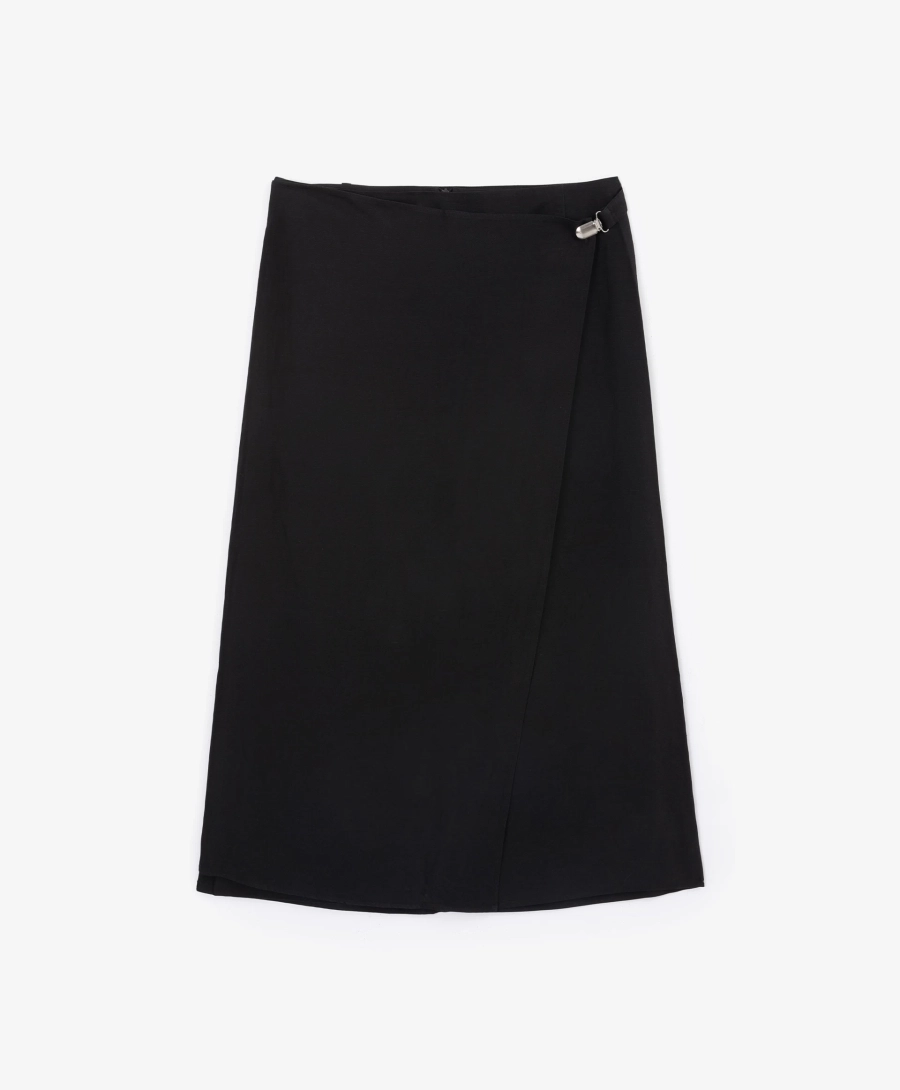 Юбка средней посадки с асимметричным дизайном GLVR, цвет: Черный,  купить онлайн