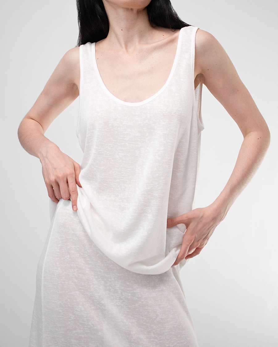 Майка с открытой спиной из вискозы ASYA SEMYONOVA, цвет: WHITE, 00-00002179 купить онлайн