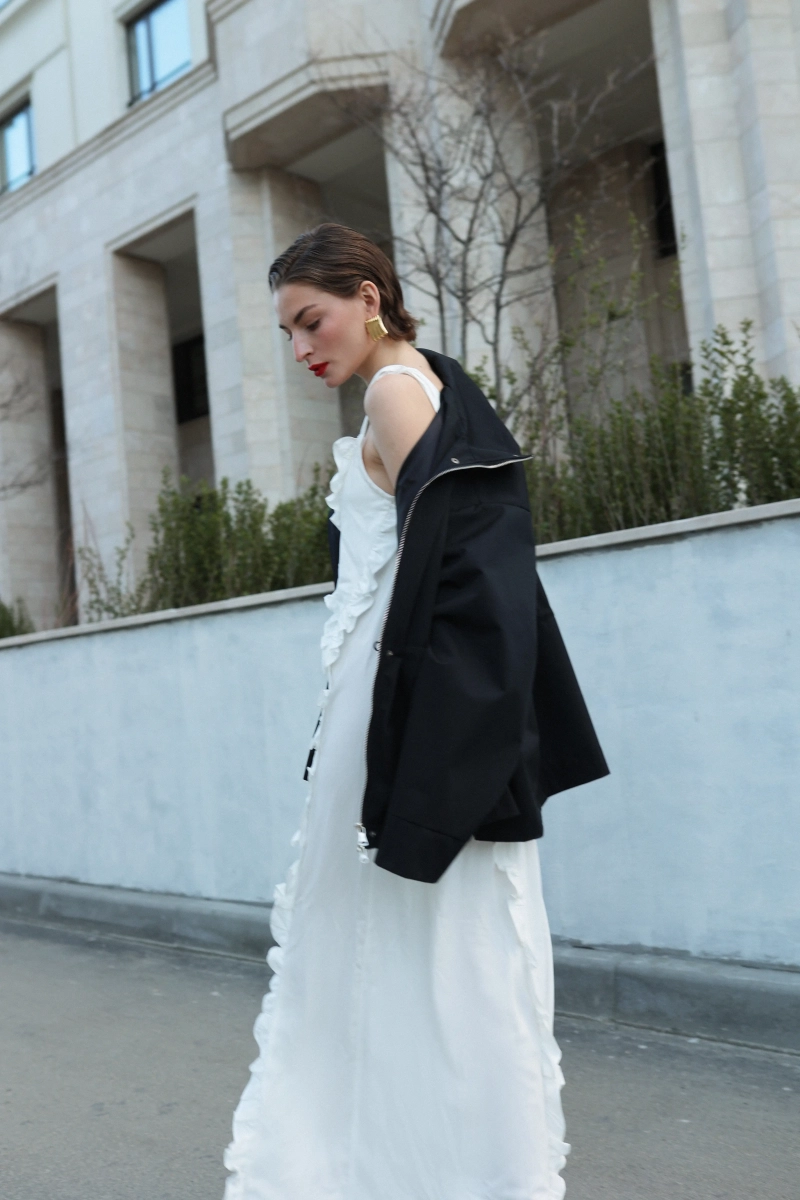 Сарафан с воланами white issju, цвет: белый,  купить онлайн