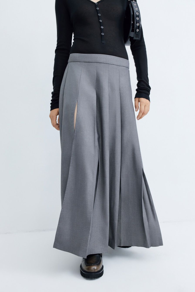 Юбка-миди со складками TOPTOP, цвет: серый, TT.071.15844.800 купить онлайн