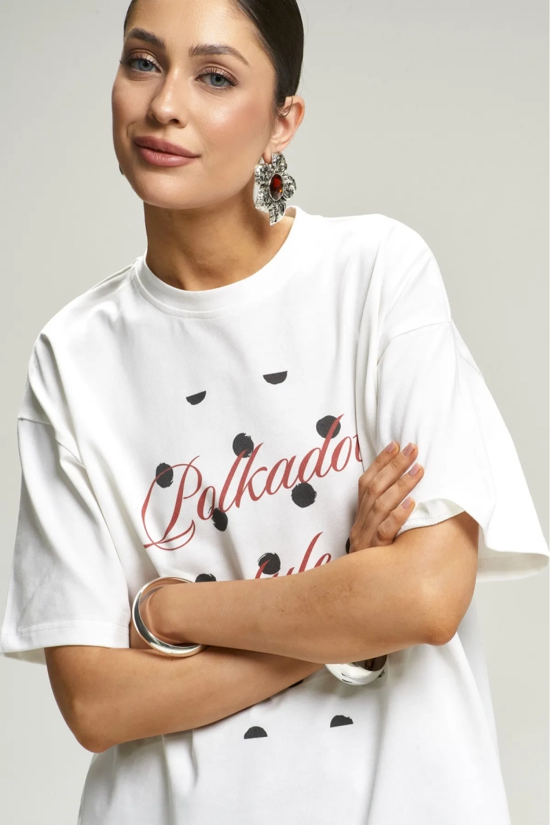 Футболка Polkadot White Erist store, цвет: белый, НФ-00002915 купить онлайн