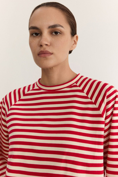 Лонгслив из смесового хлопка TOPTOP, цвет: красный с принтом, TT.025.19305.321.03037 купить онлайн