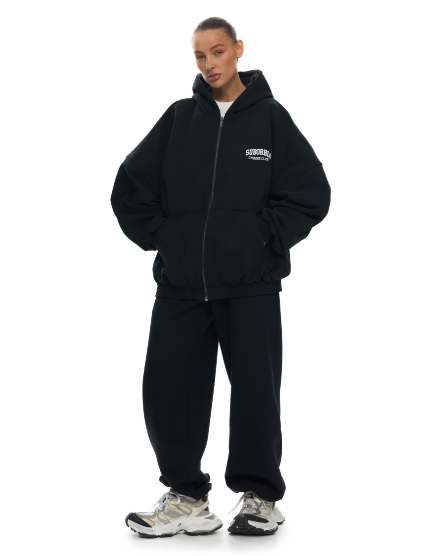 Худи ZIP OWNERS CLUB Suborbia, цвет: black, 006261 купить онлайн