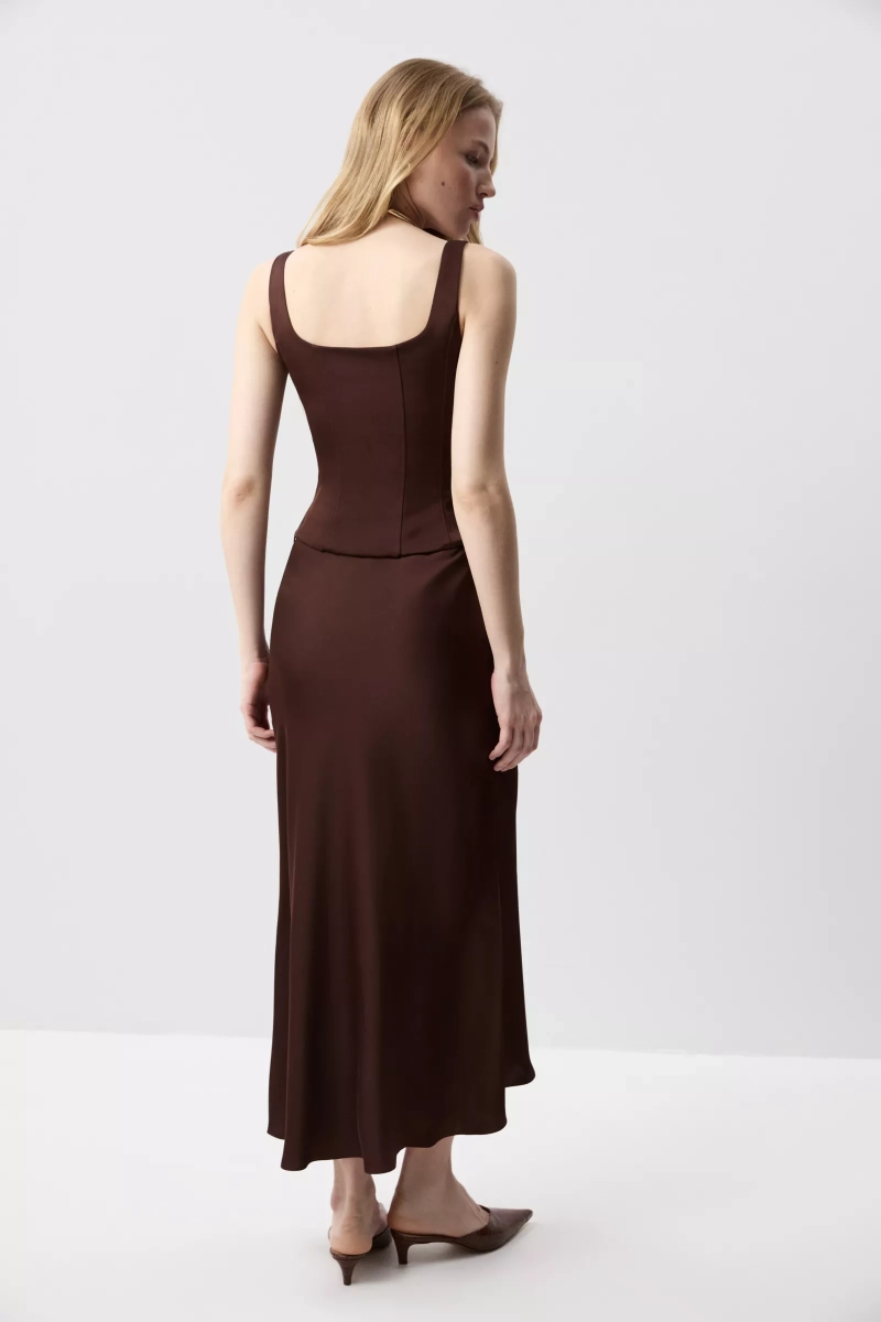 Топ корсетный Charmstore, цвет: шоколадный, 114-56060-551 купить онлайн