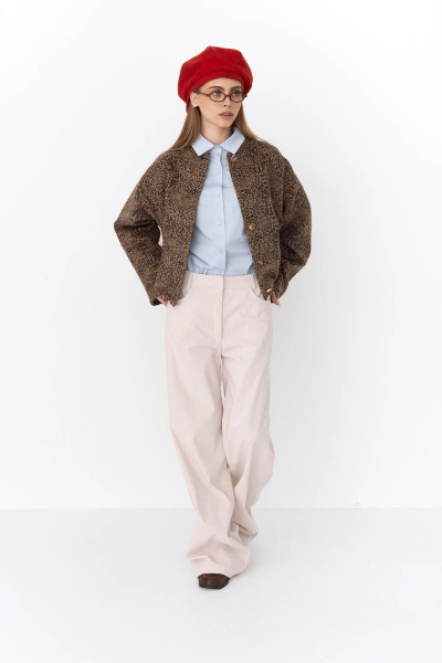 Жакет с акцентными пуговицами Ricoco, цвет: коричневый, 5073/1 купить онлайн