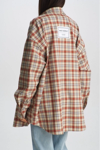 Рубашка в клетку Red&Beige
