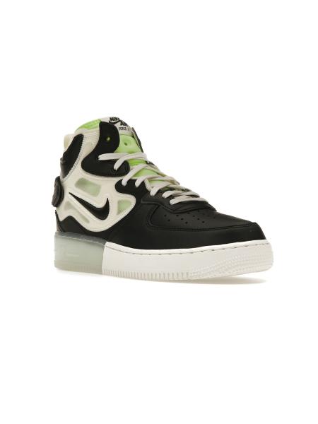 Кроссовки Nike Air Force 1 Mid React Black Neon shvetsov store, цвет: black neon DQ1872-100 |новая коллекция купить онлайн
