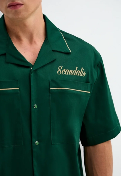 Рубашка Покер SCANDALIS, цвет: зеленый, РКР009а купить онлайн