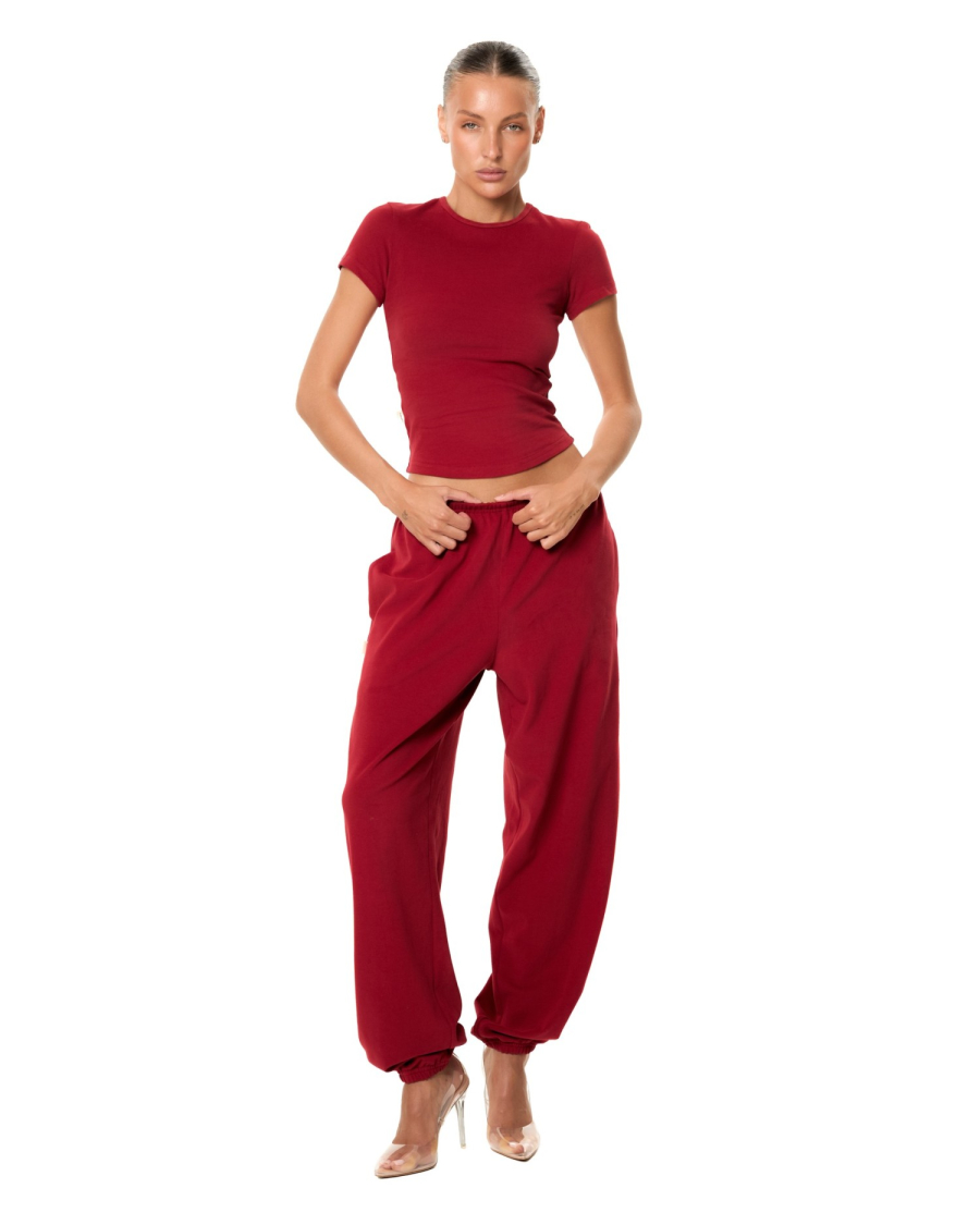 Футболка облегающая Suborbia, цвет: бургунди, 05504 купить онлайн