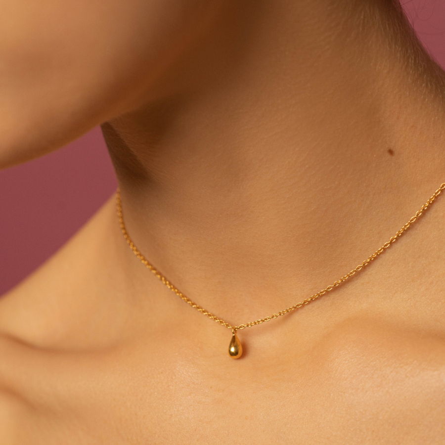 Подвеска Капля Dafnashop, цвет: позолота,  купить онлайн