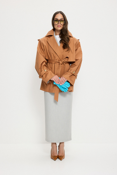 Юбка прямая ABDA, цвет: светло-серая в полоску, 212600102209 купить онлайн