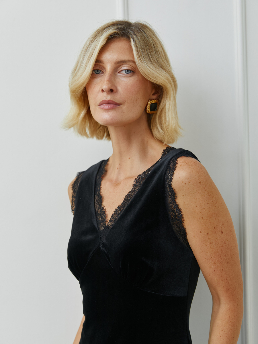 Платье Amely (бархат) Marou, цвет: Черный, Mar5_2603 купить онлайн