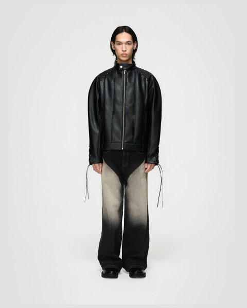 Куртка Кожаная The Nightshade Jacket Berhasm, цвет: Черный, jac25-2-black купить онлайн