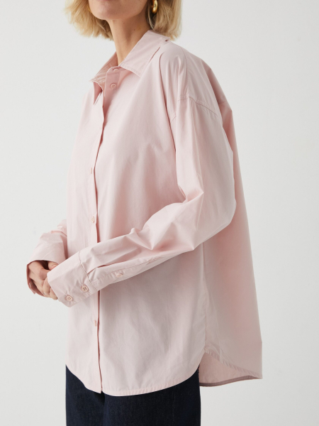 Рубашка прямого кроя из хлопка Marou, цвет: розовый,  купить онлайн
