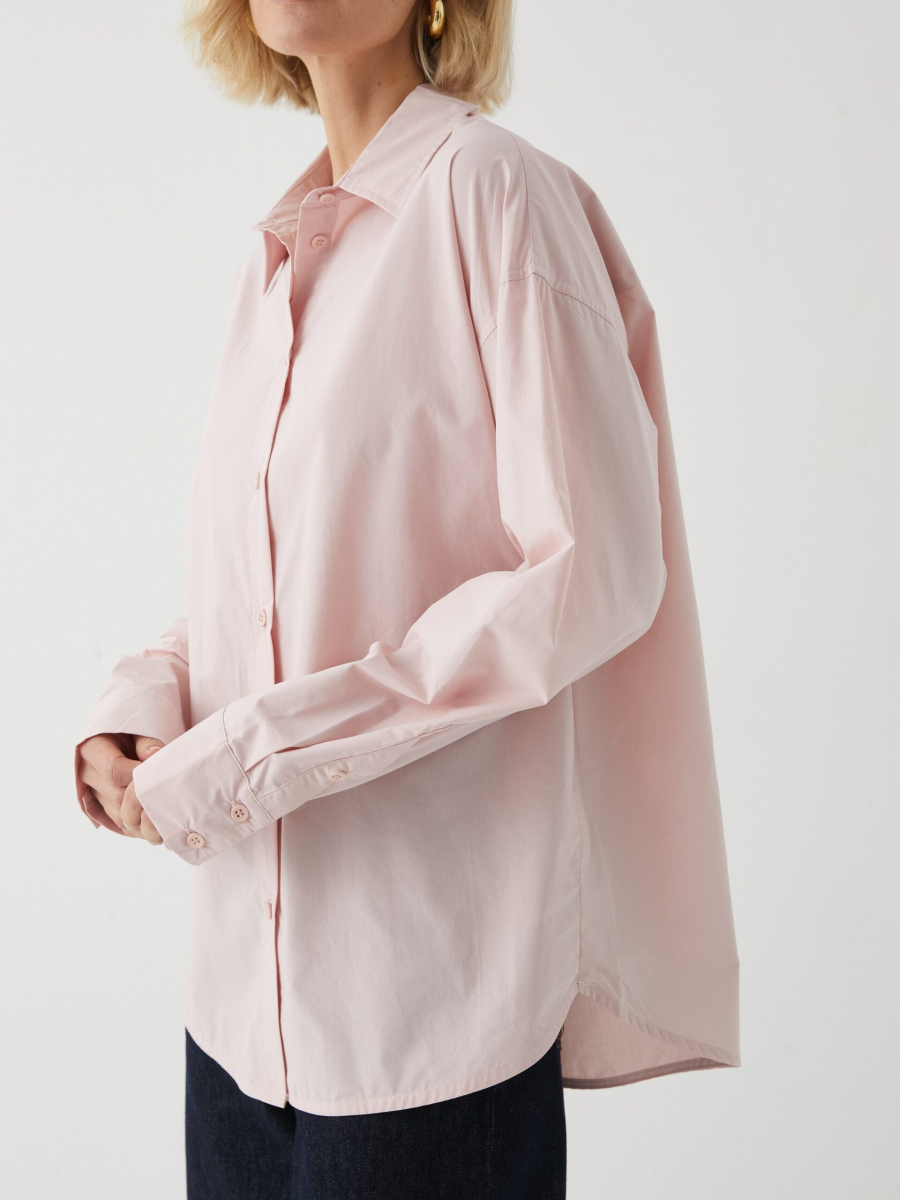 Рубашка прямого кроя из хлопка Marou, цвет: розовый,  купить онлайн