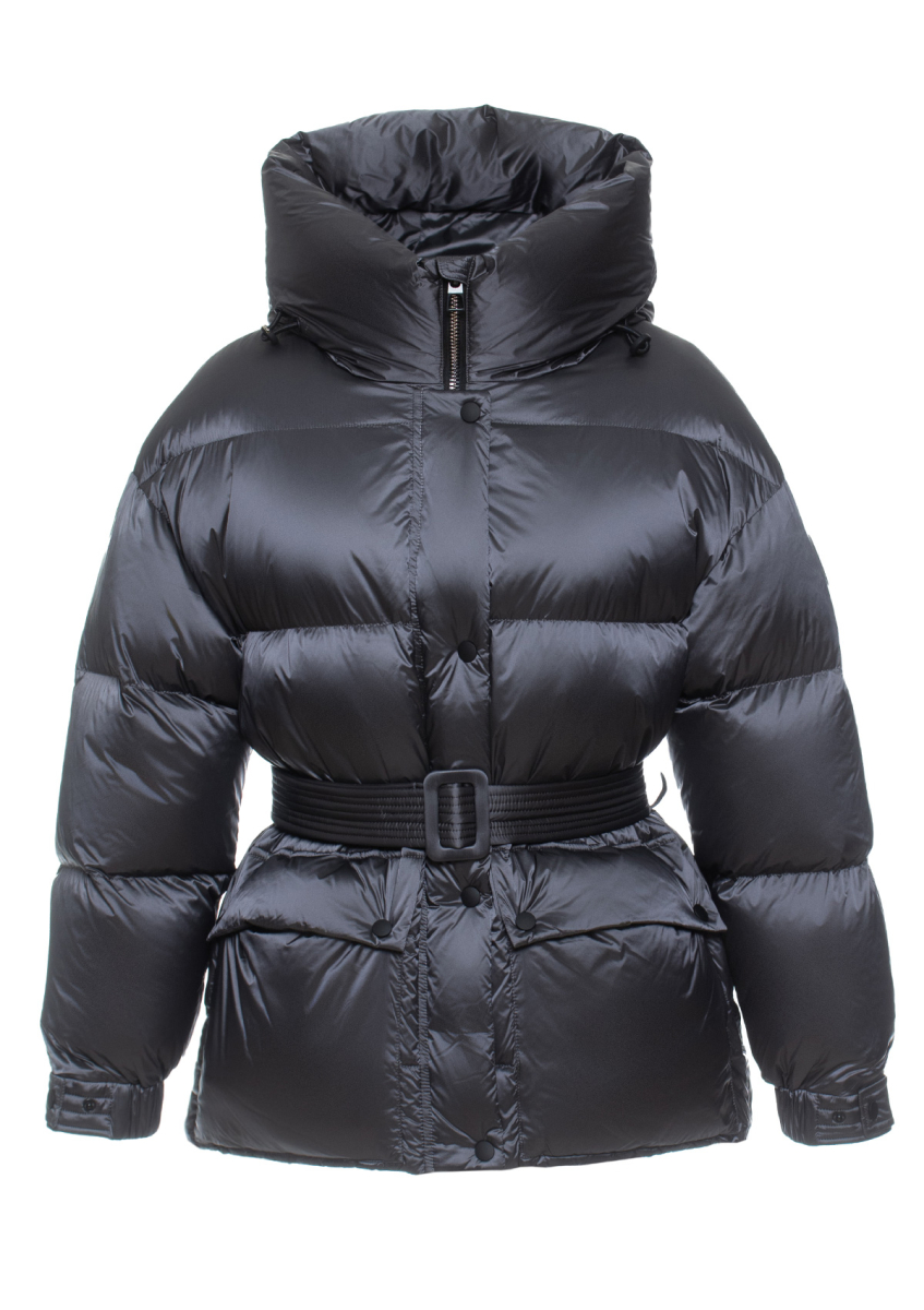 Пуховик с поясом