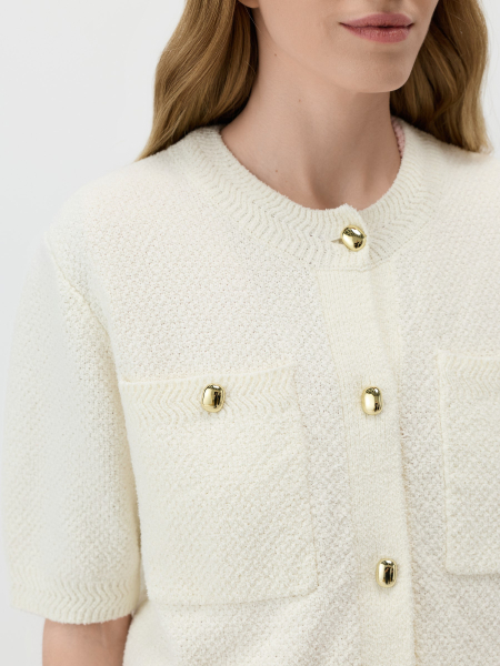 Кардиган с коротким рукавом Conso, цвет: молочный, KCS 260728 - молочный купить онлайн