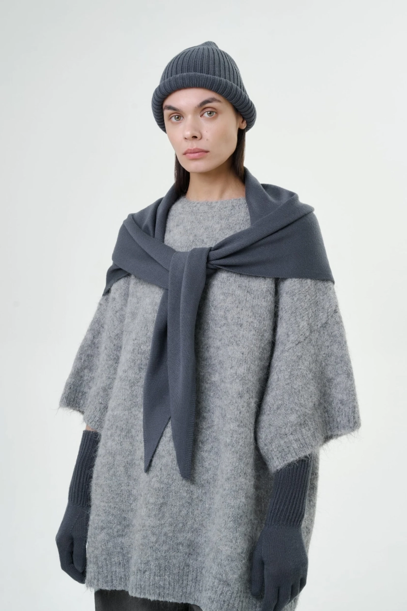 Базовая косынка Mankova, цвет: графитовый SH014 купить онлайн