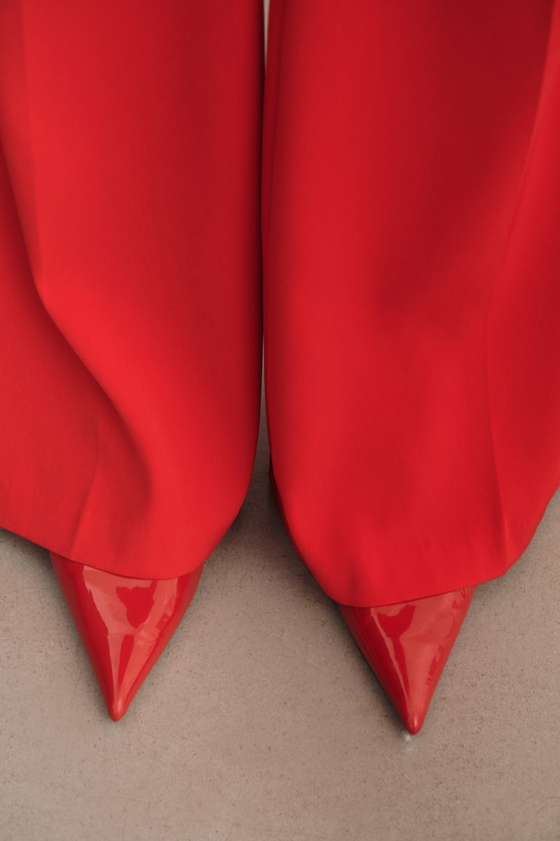 Брюки клеш Mollis, цвет: красный, 16-06-3399/2 купить онлайн