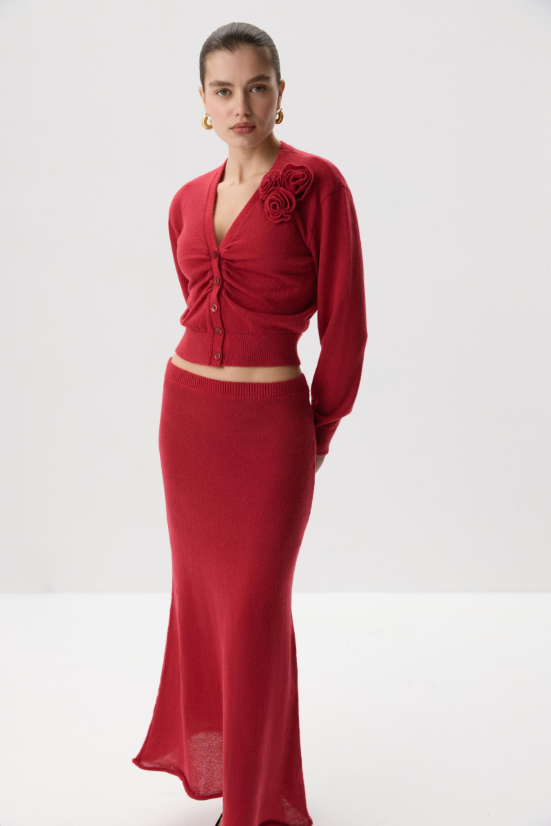 Юбка-годе Charmstore, цвет: винный, 311-42485-451 купить онлайн